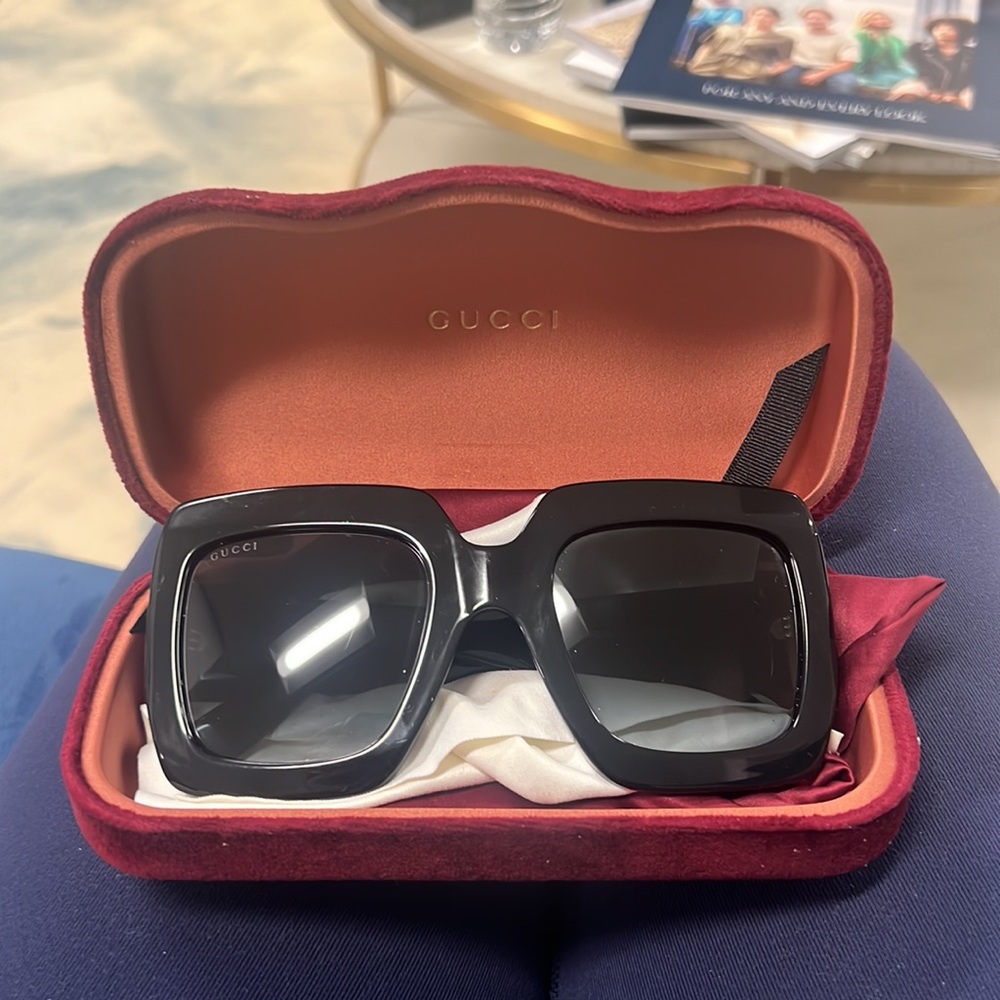 Gucci Pop Web 54mm Rectangular Sunglasses - image 2